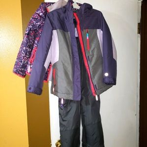 Girl snowbib 3 piece set, water resistant